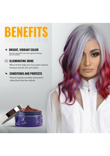Global Keratin Red Red Bombshell Kırmızı Saçlar Için Boya ve Bakım Maskesi 200ML modelleri