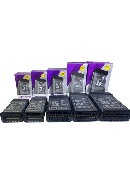 GEM12 Volt 16,5 Amper Metal Kasa Yağmur Geçirmez Dış (Yarı) Mekan Adaptör
