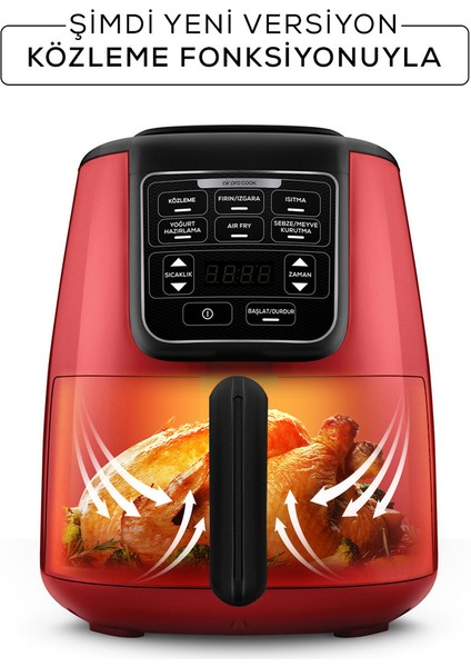 Air Pro Cook Köz XL Airfryer Ruby 4 Kişilik Fritöz