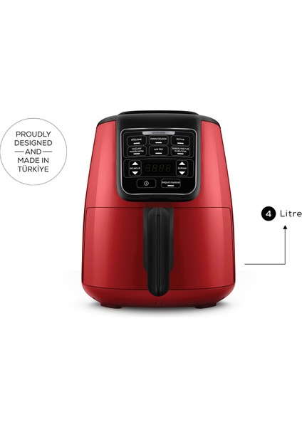 Air Pro Cook Köz XL Airfryer Ruby 4 Kişilik Fritöz