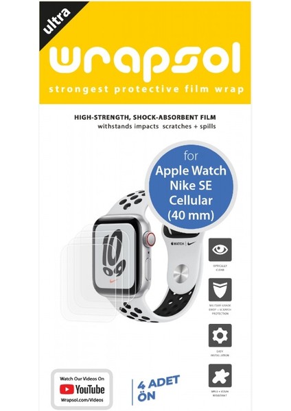 Apple Watch Nike Se Cellular 40MM Akıllı Saat Ekran Koruyucu Darbe Emici Poliüretan Film fiyatları