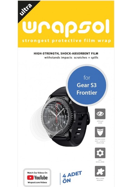 Samsung Gear S3 Frontier Akıllı Saat Ekran Koruyucu Poliüretan Film