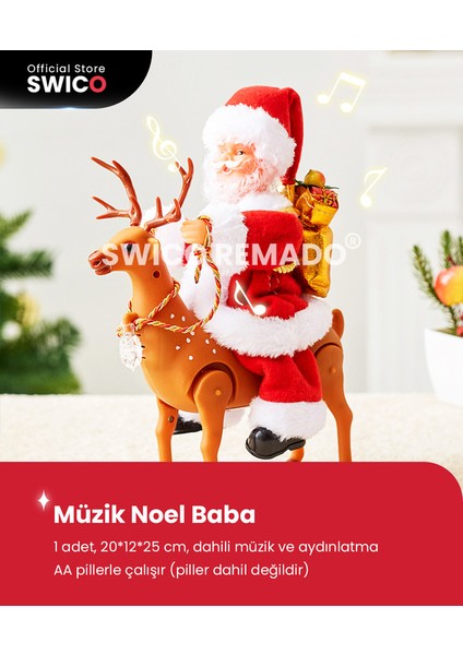 Çocuklar İçin Müzikal Elektrikli Noel Baba Noel Oyuncakları (Yurt Dışından)