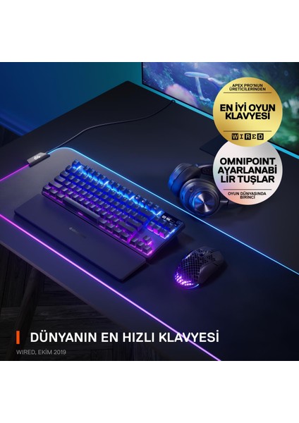 Steelseries Apex Pro Tkl Wireless (2023) Mekanik Oyuncu Klavyesi - Ingilizce Q