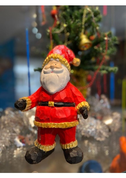 Noel Baba Heykel Biblo Obje Yolbaşı Yeni Yıl Dekorasyon Ev Ofis