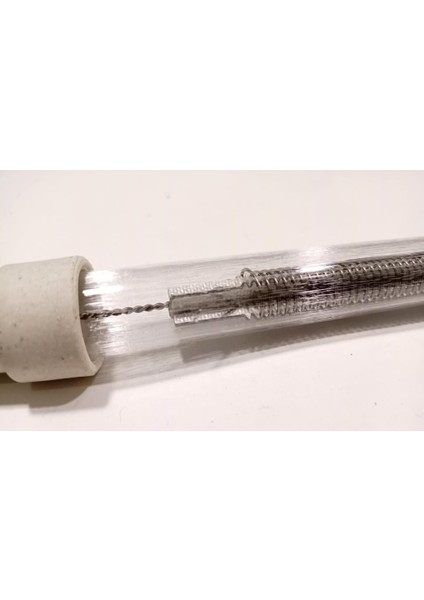 Kumtel Dikey Soba Orbit Modellere Orjinal Resistanz ile Şeffaf Cam Isıtıcı 1800W Rezistans 65CM Cam