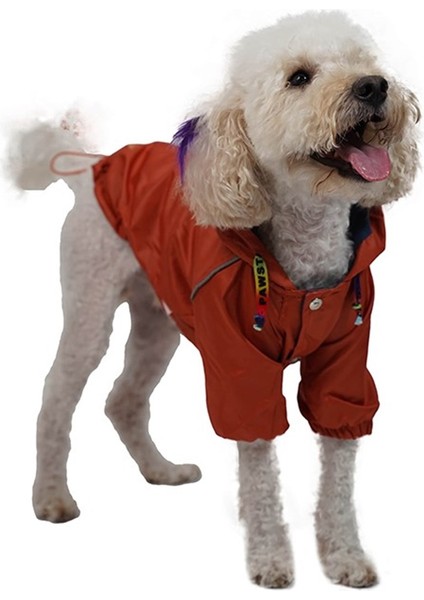 Pluvia İçi Polar Küçük Irk Köpek Yağmurluğu Turuncu