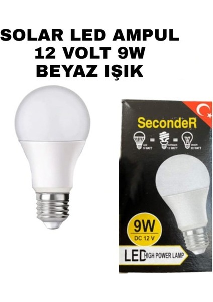 Bahçe Aydınlatmaları A++ 12 Volt Solar Ampul 12 Volt ile Çalışan LED Ampul