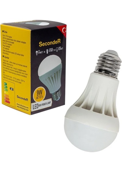 Bahçe Aydınlatmaları A++ 12 Volt Solar Ampul 12 Volt ile Çalışan LED Ampul