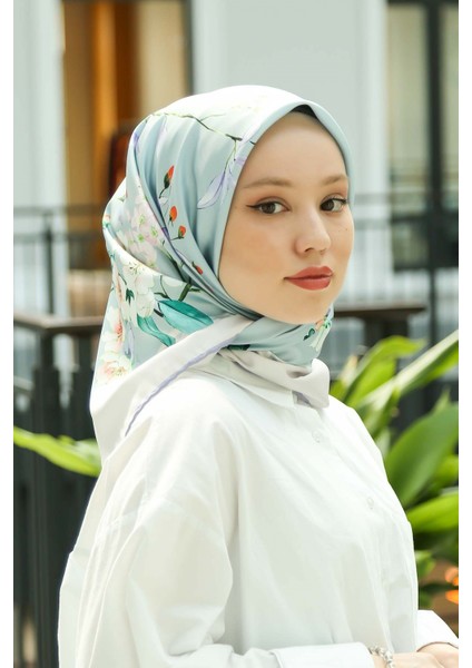 2022 Sezonu 90X90 Sport Twill (Tivil) Eşarp Uygun Eşarp Modelleri Tesettür Nağme 2043-01