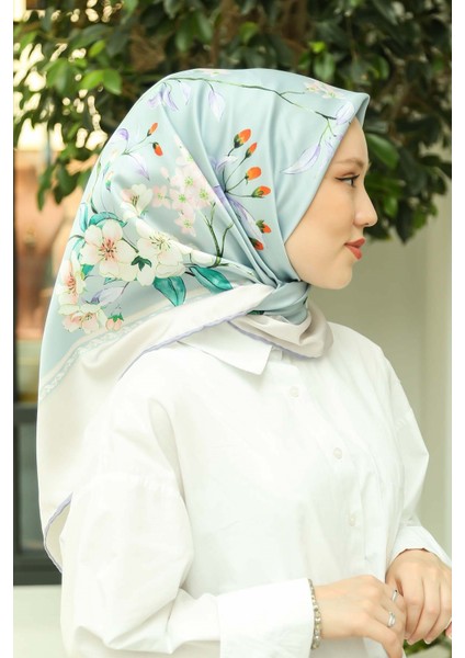 2022 Sezonu 90X90 Sport Twill (Tivil) Eşarp Uygun Eşarp Modelleri Tesettür Nağme 2043-01 modelleri