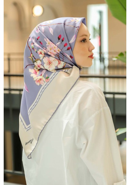 2022 Sezonu 90X90 Sport Twill (Tivil) Eşarp Uygun Eşarp Modelleri Tesettür Nağme 2043-18 modelleri