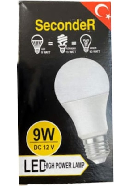 Bahçe Aydınlatmaları A++ 12 Volt Solar Ampul 12 Volt ile Çalışan LED Ampul
