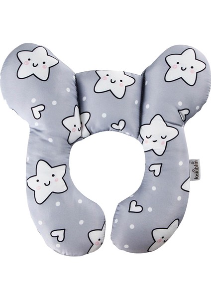 Bebek Araba Koltuk Yastığı U Şekilli Baş Boyun Desteği Rahat Yumuşak Nefes Alabilen Beş Sivri Yıldız (Yurt Dışından)