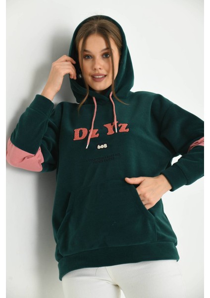 Yeşil Dz Yz 608 Nakışlı Sweatshirt