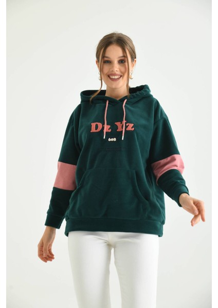 Yeşil Dz Yz 608 Nakışlı Sweatshirt fiyatları