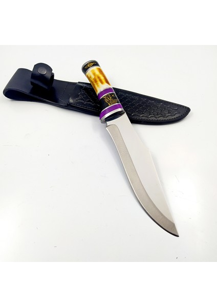 El Yapımı Geyik Boynuzu Kabzeli Kamp Bıçağı , Koleksiyon Bıçağı , Bowie Bıçak , Bushcraft Bıçak , Av Bıçağı