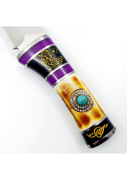 El Yapımı Geyik Boynuzu Kabzeli Kamp Bıçağı , Koleksiyon Bıçağı , Bowie Bıçak , Bushcraft Bıçak , Av Bıçağı modelleri