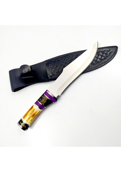 El Yapımı Geyik Boynuzu Kabzeli Kamp Bıçağı , Koleksiyon Bıçağı , Bowie Bıçak , Bushcraft Bıçak , Av Bıçağı fırsatları