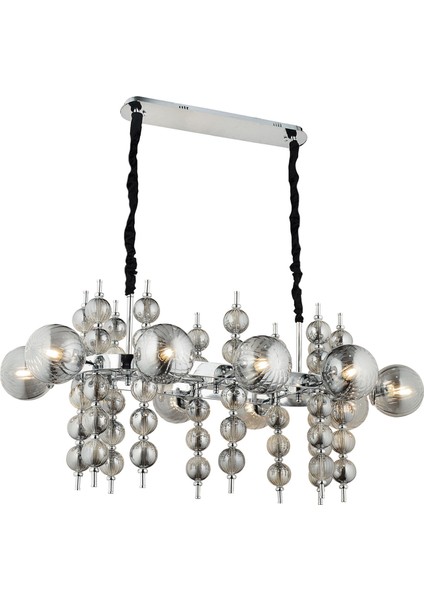 Regina Modern Salon Avizesi Yemek Masası Üzeri 10'lu Krom 70 x 100 cm