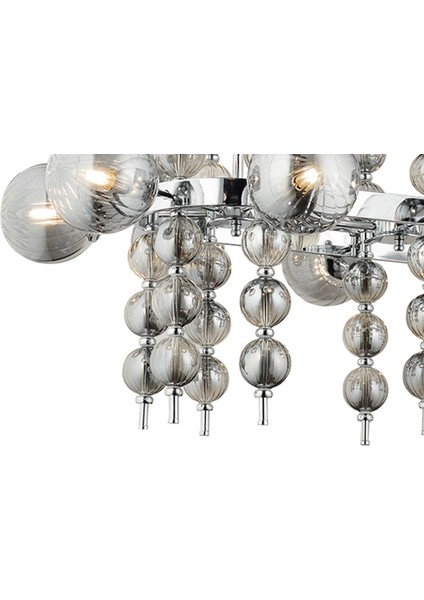 Regina Modern Salon Avizesi Yemek Masası Üzeri 10'lu Krom 70 x 100 cm