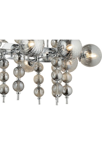 Regina Modern Salon Avizesi Yemek Masası Üzeri 10'lu Krom 70 x 100 cm