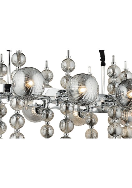 Regina Modern Salon Avizesi Yemek Masası Üzeri 10'lu Krom 70 x 100 cm