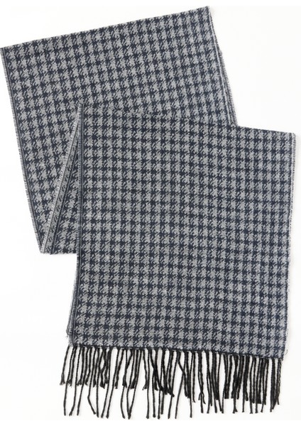 ALTINYILDIZ CLASSICS Erkek Gri-lacivert Desenli Atkı