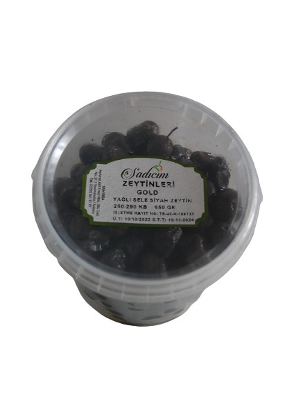 Yağlı Sele Siyah Zeytin Gold 260-290 Kalibre 650 gr