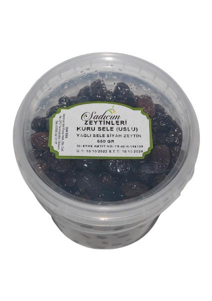Kuru Sele (Tuzsuz) Siyah Zeytin Uslu 650 gr modelleri