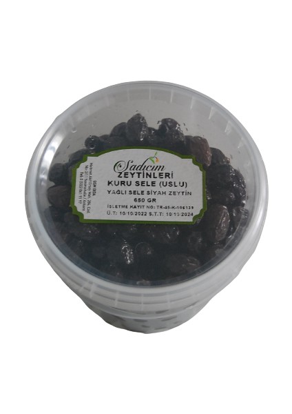 Kuru Sele (Tuzsuz) Siyah Zeytin Uslu 650 gr indirimleri