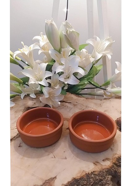 Toprak Güveç Çömlek Kasesi 2 Adet Fırın Sütlaç - Porsiyon Fırın Kabı - El Yapımı - Toprak - Güveç fiyatları