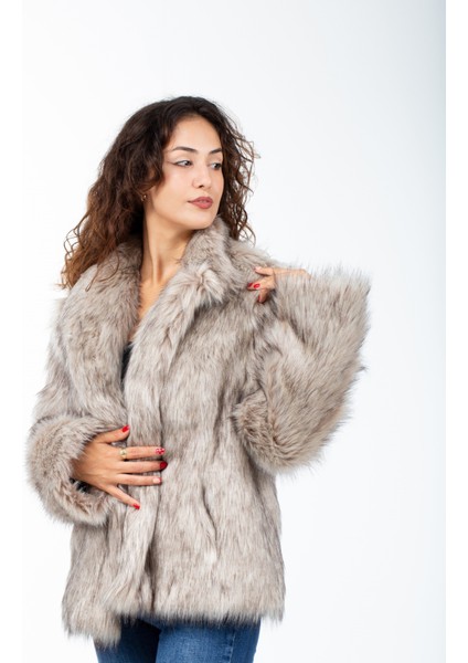 Kadın Ingiliz Yaka Rakun Kürk Kaban (Kar Kabanı) fiyatları