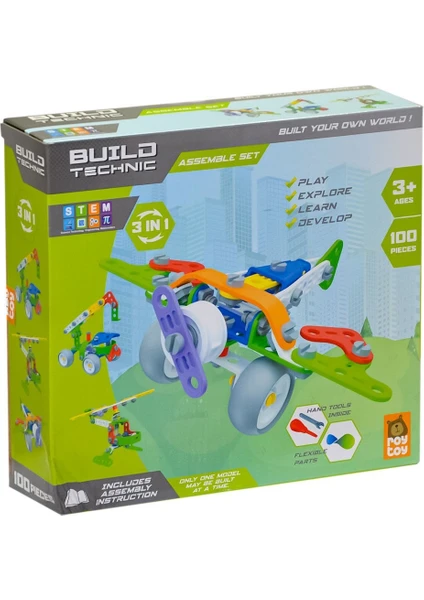 Roy Toys 4100301-1 Yapboz Araçlar 3ın1 Sök Tak