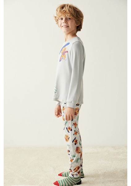 Erkek Çocuk B. Gingerbread Termal Pijama Takımı
