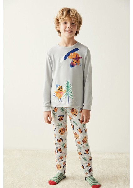 Erkek Çocuk B. Gingerbread Termal Pijama Takımı