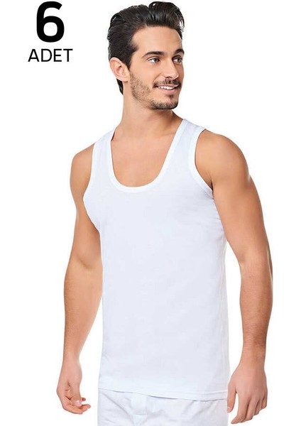 Erkek Penye Atlet 0001 6 Lı | Beyaz