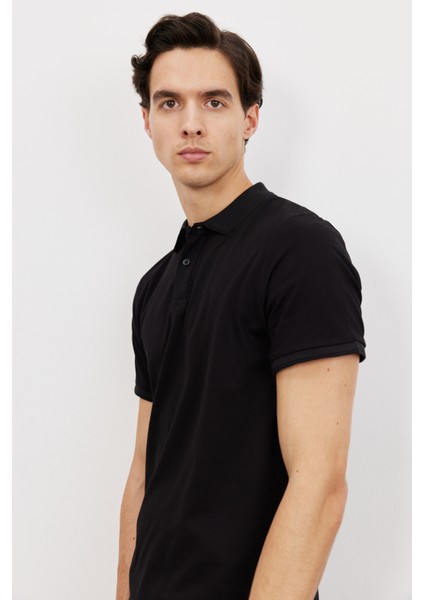 ALTINYILDIZ CLASSICS Erkek Siyah Slim Fit Dar Kesim Polo Yaka Kısa Kollu Basic Tişört modelleri