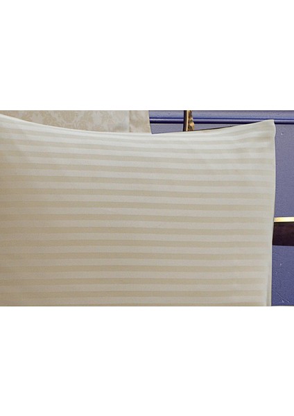 Monaco Bambu Jakar Kumaş Bej Ikili Oksford 60X80 cm Yastık Kılıfı - 1321