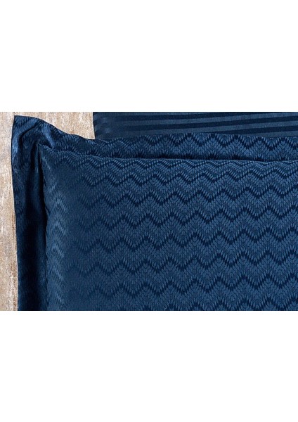 Odesa Bambu Jakar Kumaş Indigo Ikili Oksford 60X80CM Yastık Kılıfı -1329