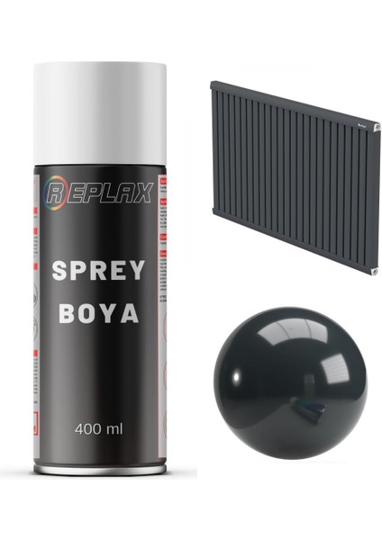 Antrasit Radyatör Kalorifer Petek Sprey Boyası 400 Ml