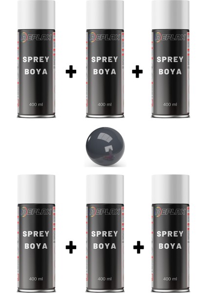 6 Adet Ral 7015 Taş Koyu Gri Sprey Boya 400 Ml