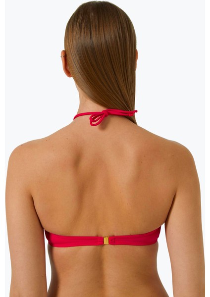 63541 Kırmızı Straplez Bikini Üstü