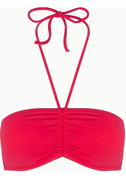 63541 Kırmızı Straplez Bikini Üstü