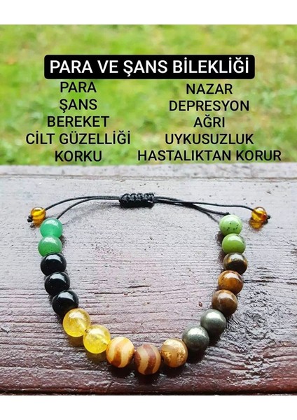 Doğaltaş Para ve Şans Bilekliği