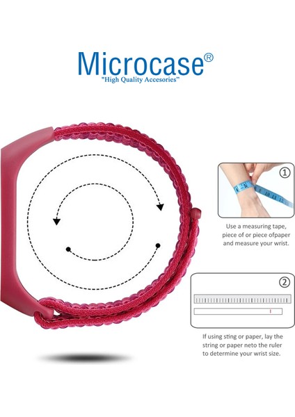Xiaomi Mi Band 5-6-7 Hasır Örgü Desenli Esnek Kordon Kayış - KY47 modelleri