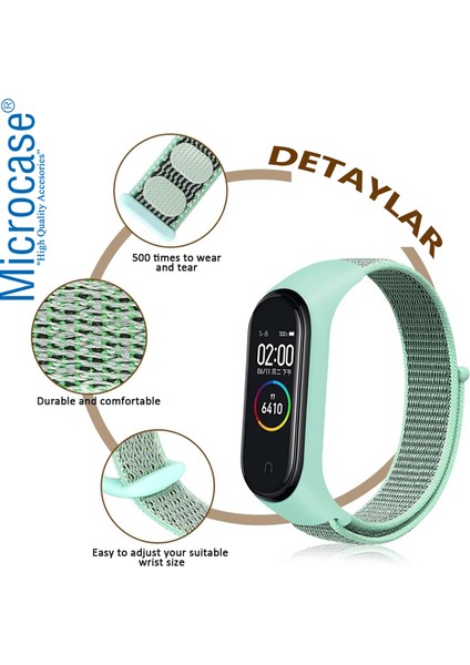Xiaomi Mi Band 5-6-7 Hasır Örgü Desenli Esnek Kordon Kayış - KY47 fırsatları