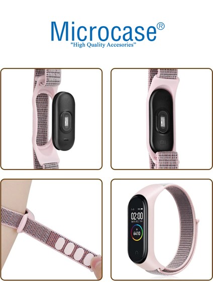 Xiaomi Mi Band 5-6-7 Hasır Örgü Desenli Esnek Kordon Kayış - KY47 fırsatları