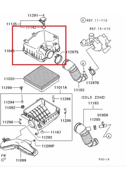 Mıtsubıshı L200- Pıck Up- 06/15 Hava Filtre Kutusu Üst Parça (Delikli) (Orijinal) MN171541T fırsatları
