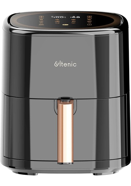 K10 Sıcak Hava Fritözü, Ultenic Yağsız Fritöz, 5l Hava Fritözü Dokunmatik LED Ekran Zamanlayıcı/patates Kızartması/pizza Için Ön Isıtma, 1500 W